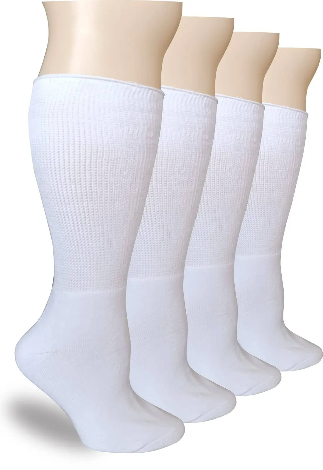 COIYUFUX 2 Pairs Extra Wide Bariatric Socks Non Binding Extra Wide Diabetic Socks For Women Men- Lymphedema Cast Socks, Medical Socks for Swollen Edema Foot Ankle Leg