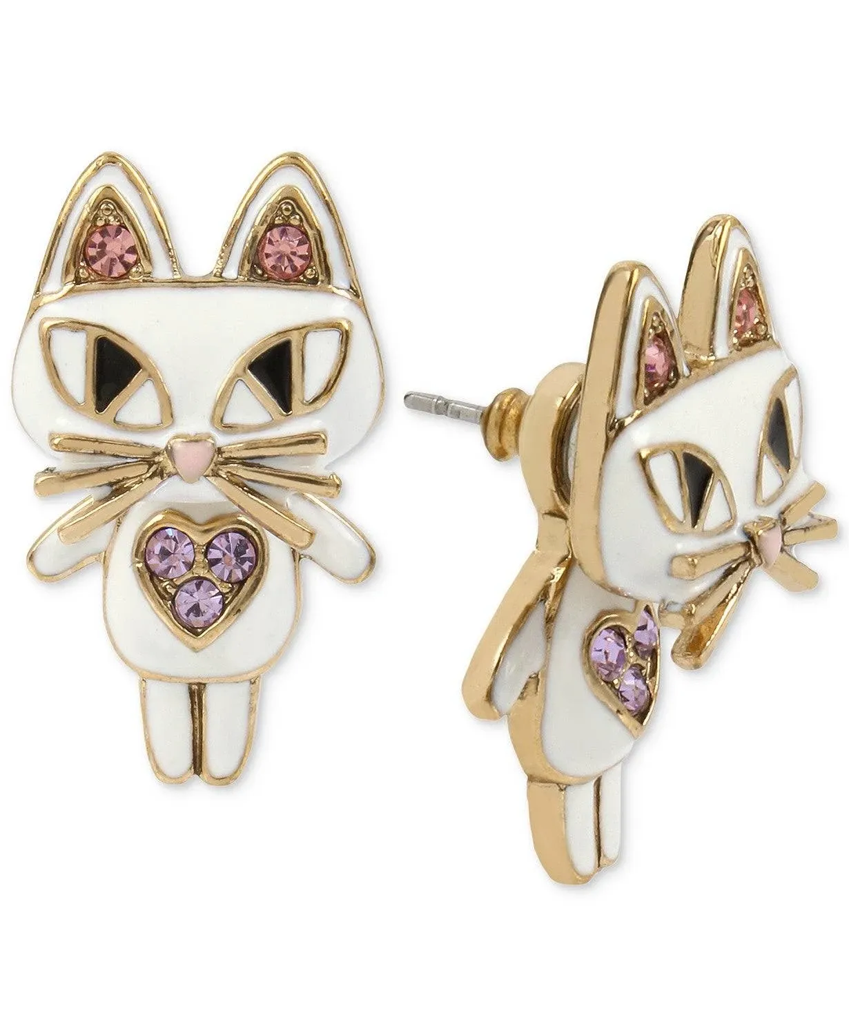 BETSEY JOHNSON Women's Cat Frontback Earrings