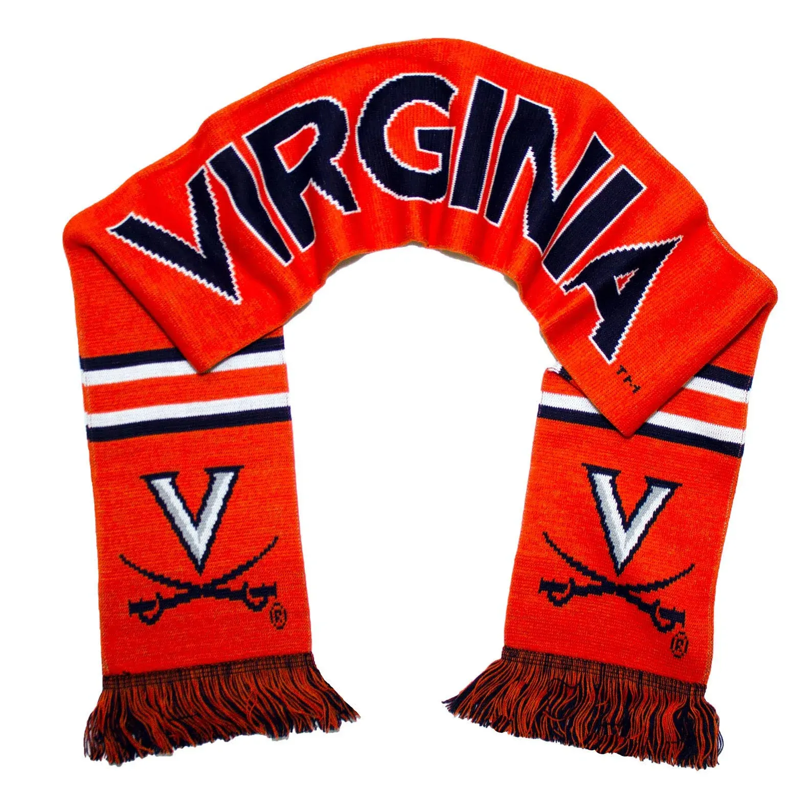 NEW Virginia Cavaliers Knit Scarf Double-Sided Collegiate Tradition Scarves