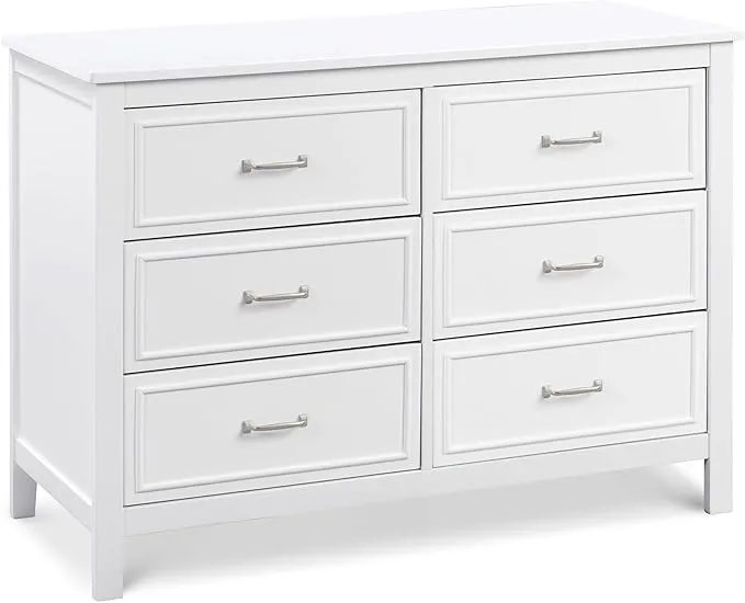 DaVinci Charlie 6 Drawer Double Dresser in White