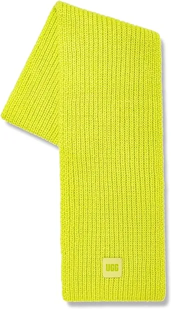 Ugg Chunky Rib Knit Scarf Scarves Tennis Green : One Size