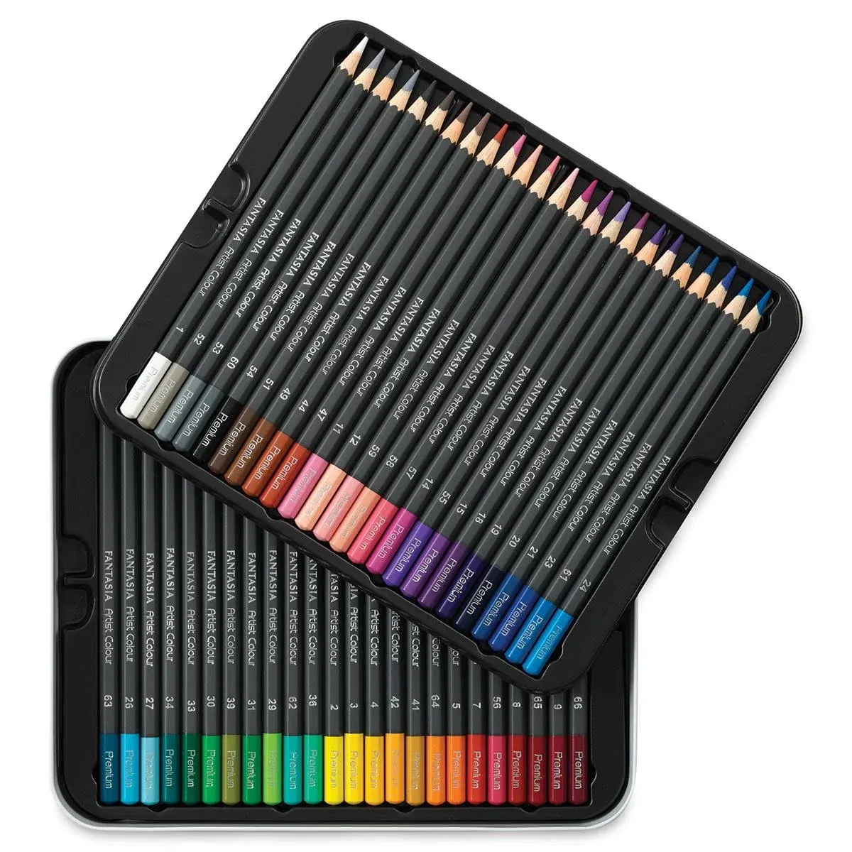 Fantasia Colored Pencil Set - Assorted Colors, Tin Box, Set of 48