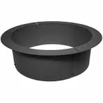 Ash & Ember 46" Outside Dia Steel Fire Pit Liner x 41" Inside - 4 Panel Liner 1.5mm Thick Steel, DIY Above or In-Ground Outdoor Fire Pit, High Temperature Finish, Portable Wood Burning Fire Ring