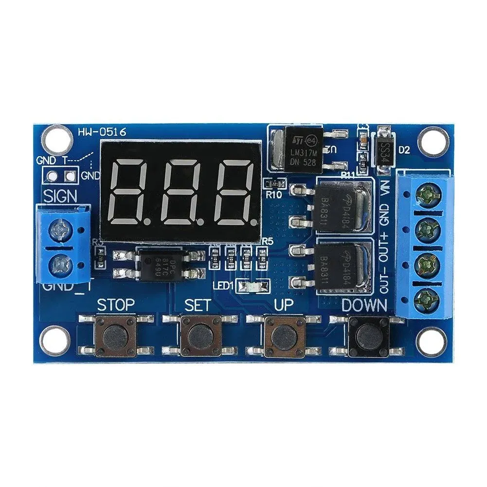 DC 5V-36V Timer Module Cycle Delay Timer Switch Turn On/Off Relay Module with LED Display