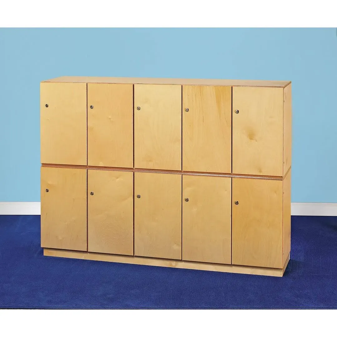 Childcraft 5-Section Stacking and Locking Storage Locker, 59-1/2 x 14-1/2 x 23-3/4 Inches