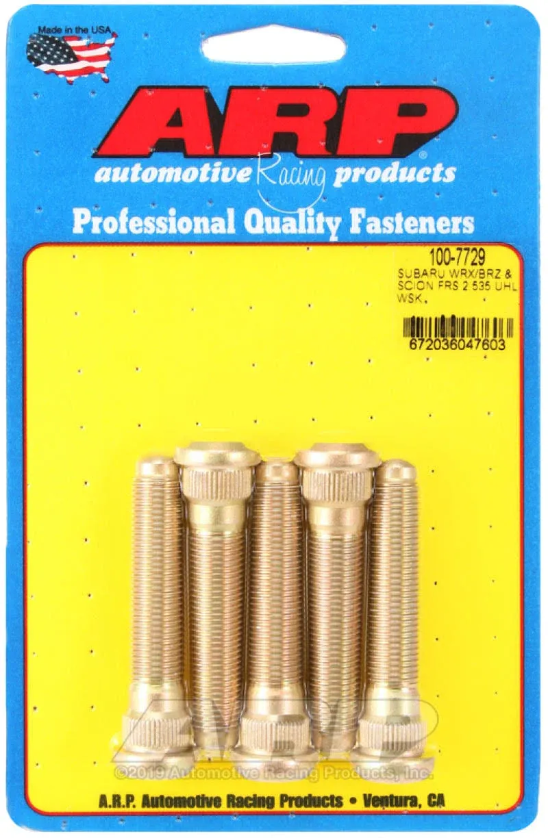 ARP 12mm x1.25 x 2.535 Wheel Stud Kit (5pk) Subaru 100-7729