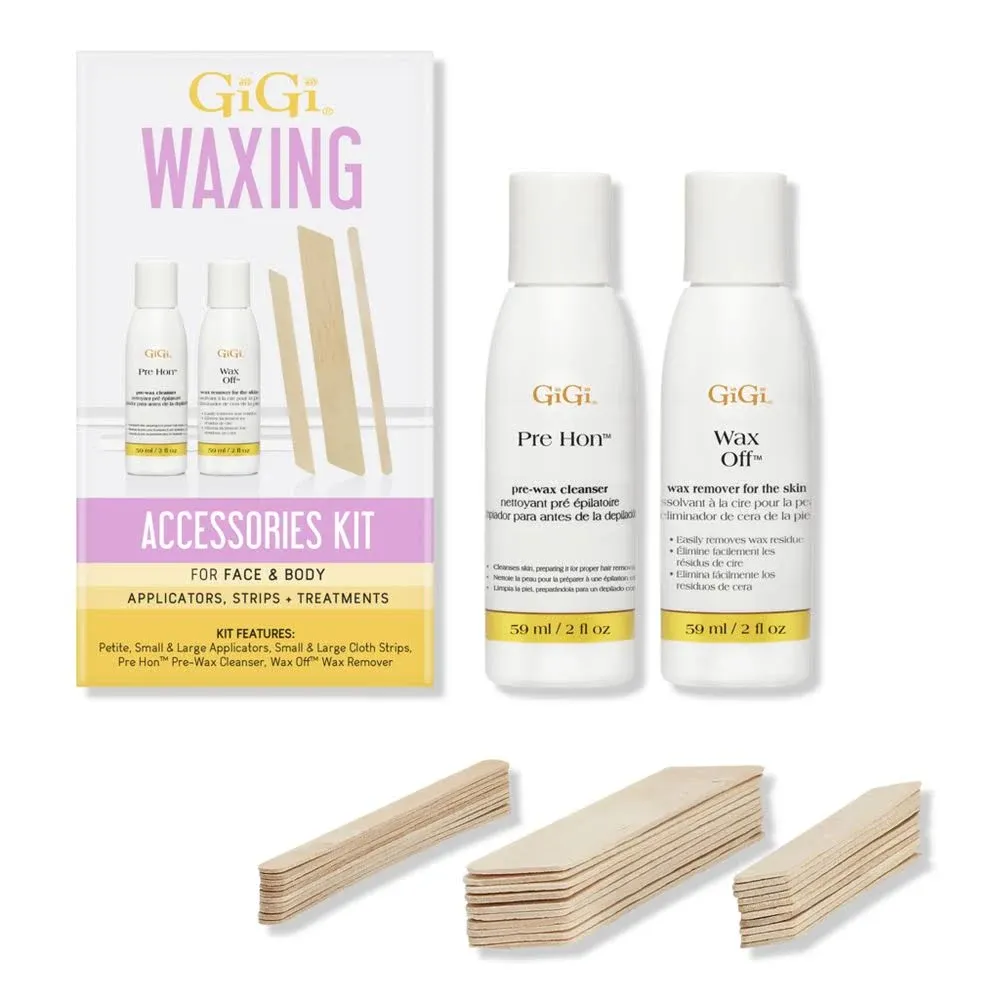 Gigi Waxing Accessories Kit For Face & Body - Pre Hon & Wax Off