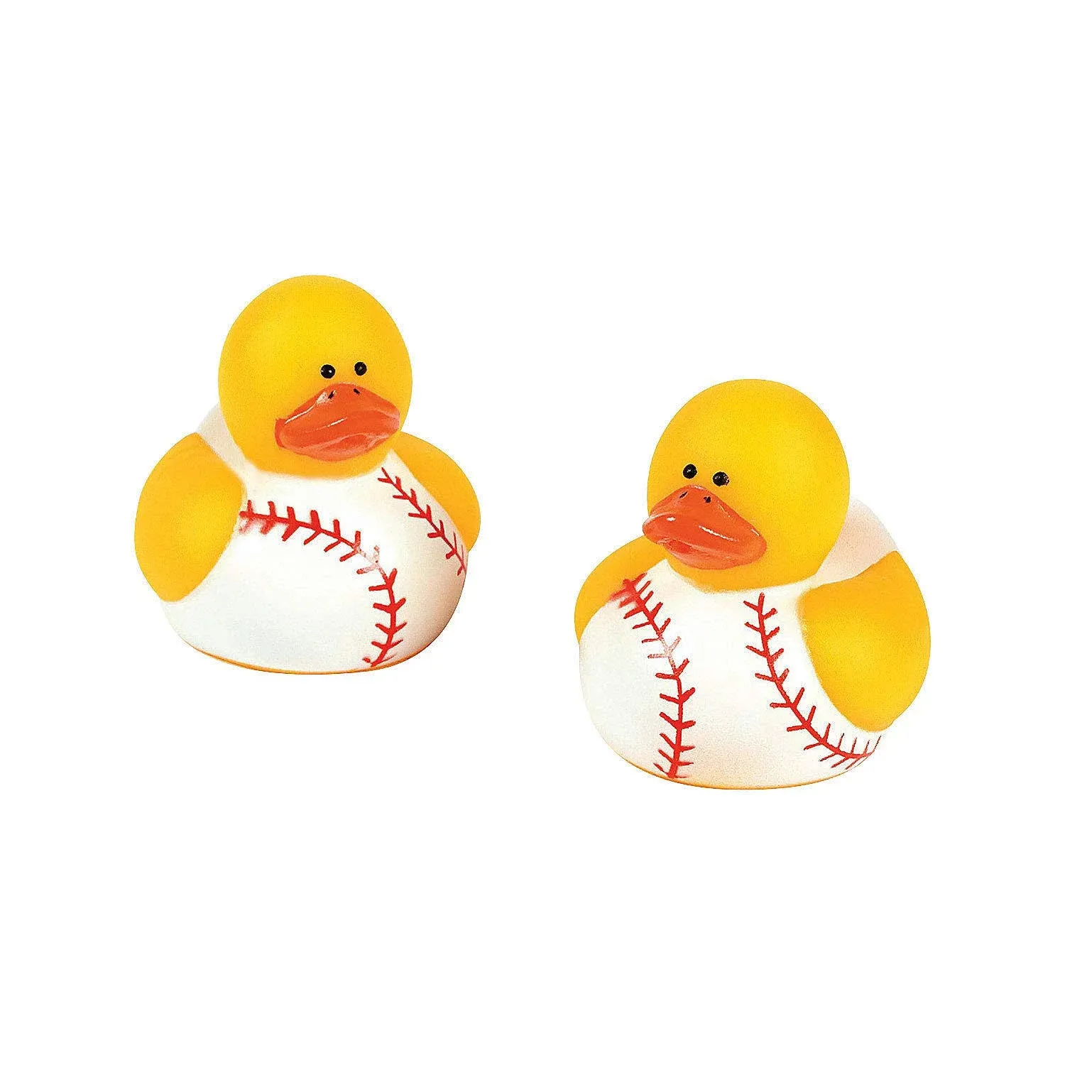 24 ~ Mini Baseball Rubber Duckies  ~ Baseball Party, Treasure Box ~ 1 1/2&#034; ducks