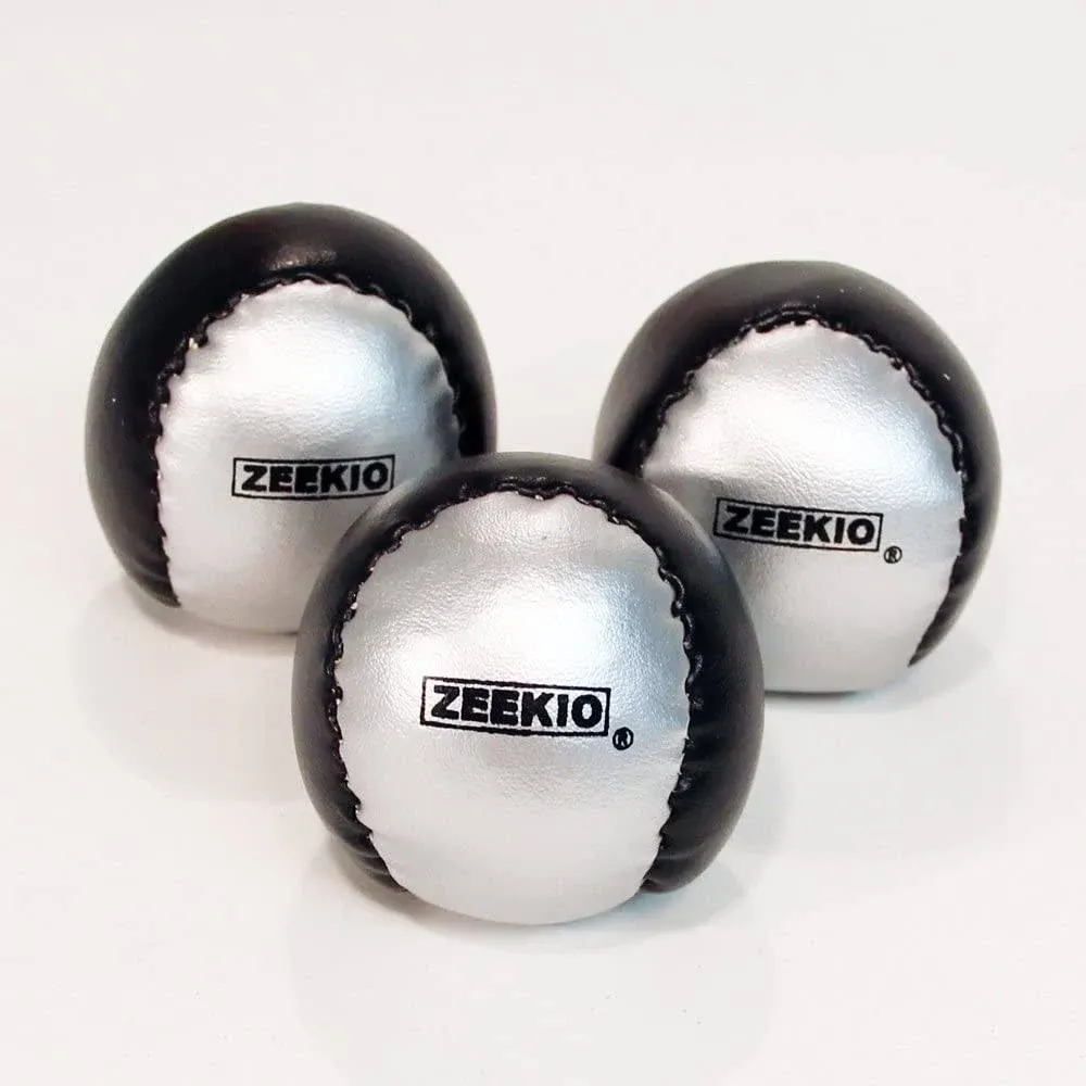 Zeekio Beginner Juggling Ball - [Pack of 3], Millet Fields, Synthetic Leather, Circus Balls, with Panel Designs, 100g, 56 mm