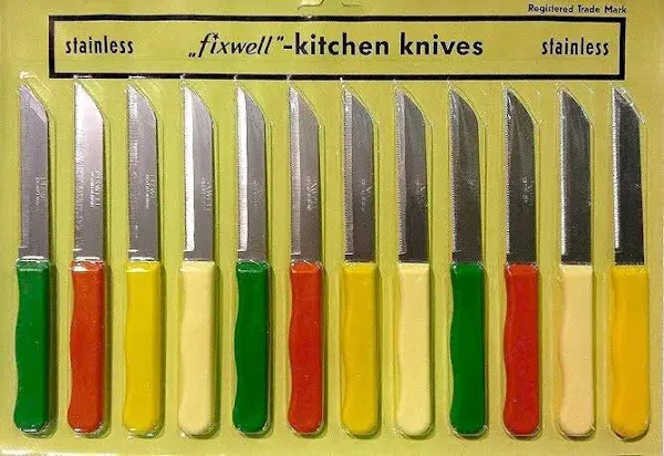 FIXWELL Stainless  Steel Multi Purpose Knives  Set Of 12 Pcs