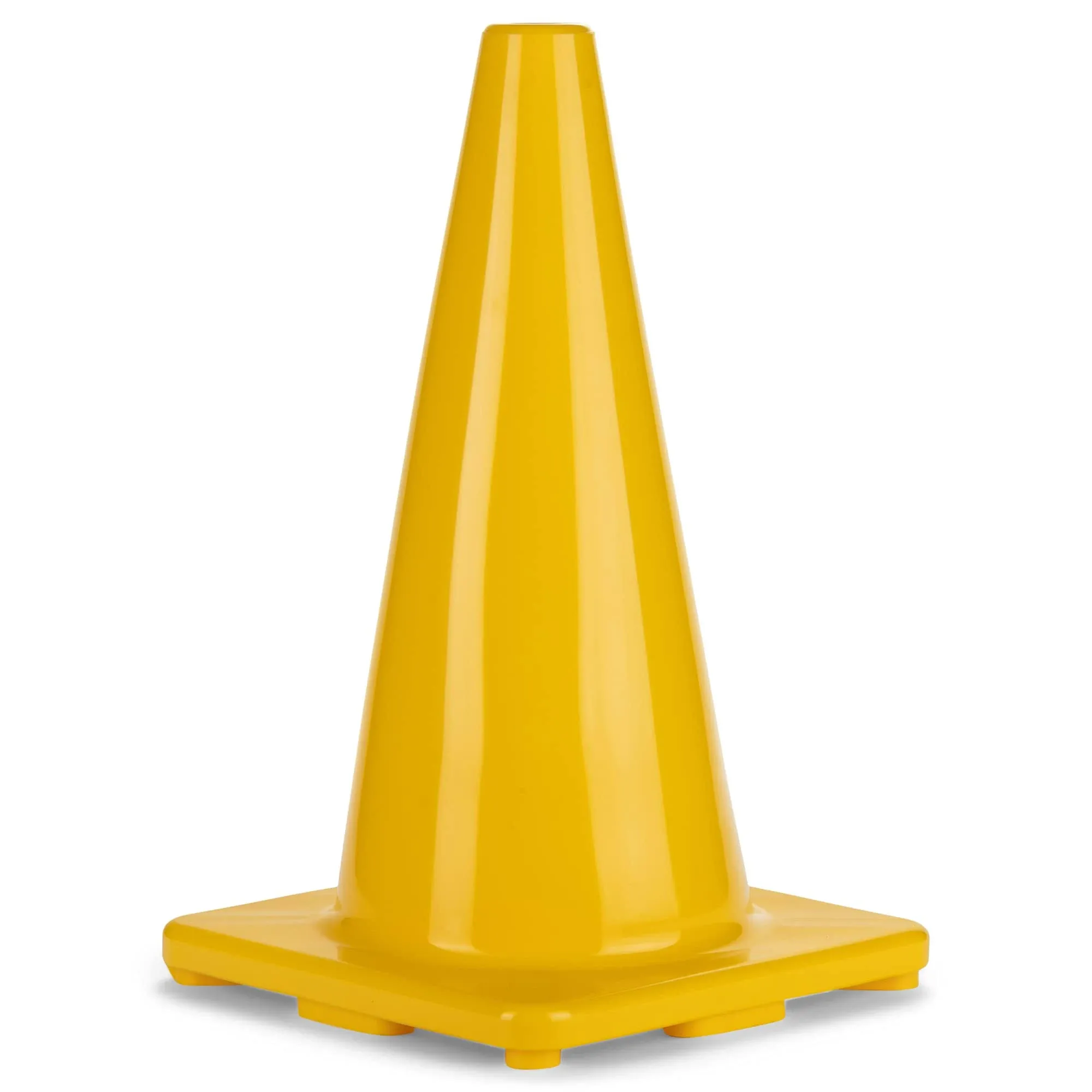 Champion Sports 18" High Visibility Flexible Vinyl Cone for Athletics and Social Distancing, Yellow