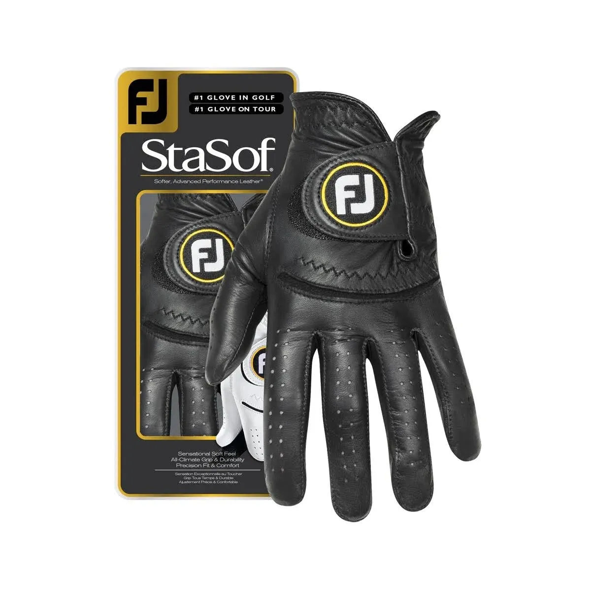 New FootJoy Golf MLH StaSof Glove Black XL (Previous Season)