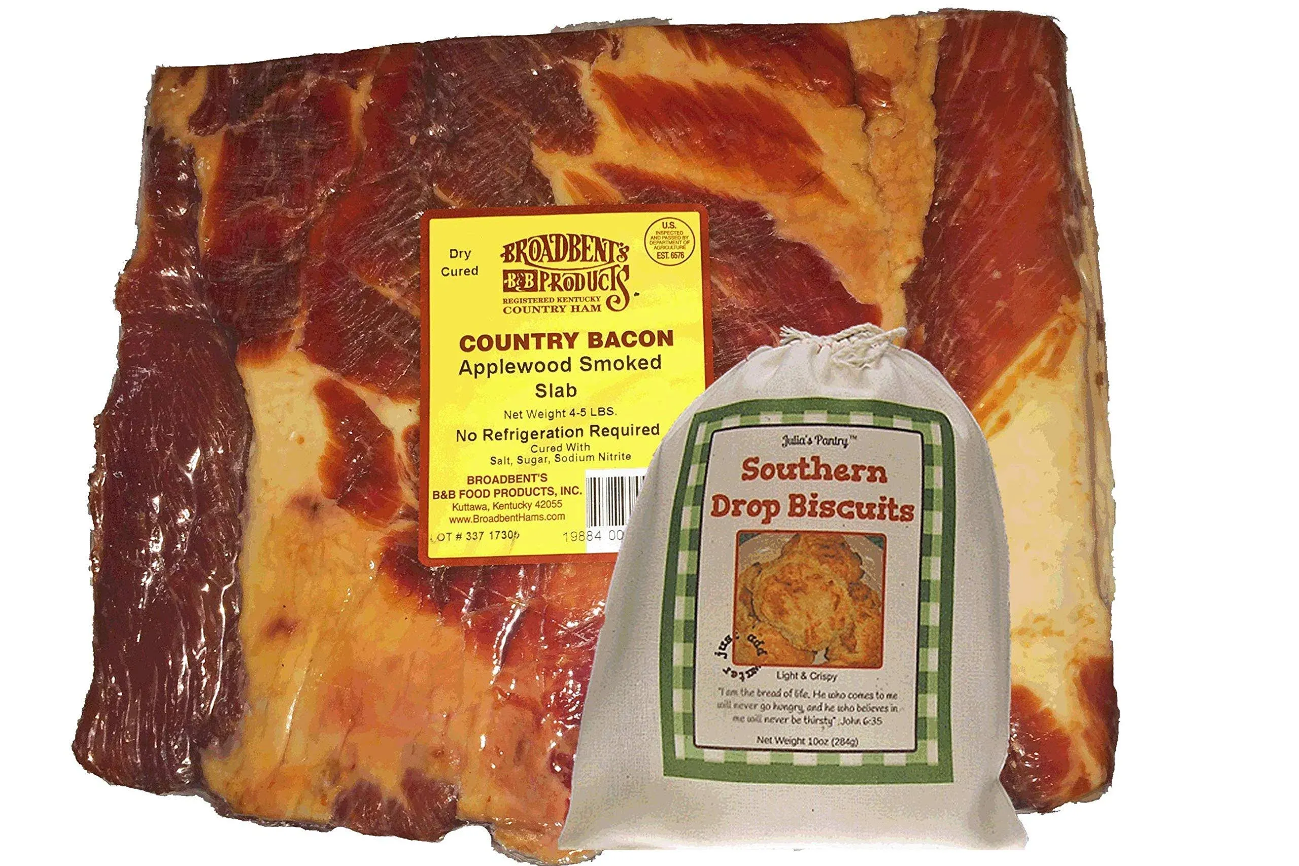 Old Fashioned Country Cured and Smoked Applewood Slab Bacon 4 to 5 lbs and 10oz ...