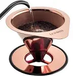 Gourmet Pour Over Coffee Maker Stainless Steel Coffee Dripper With Twillmesh Cof