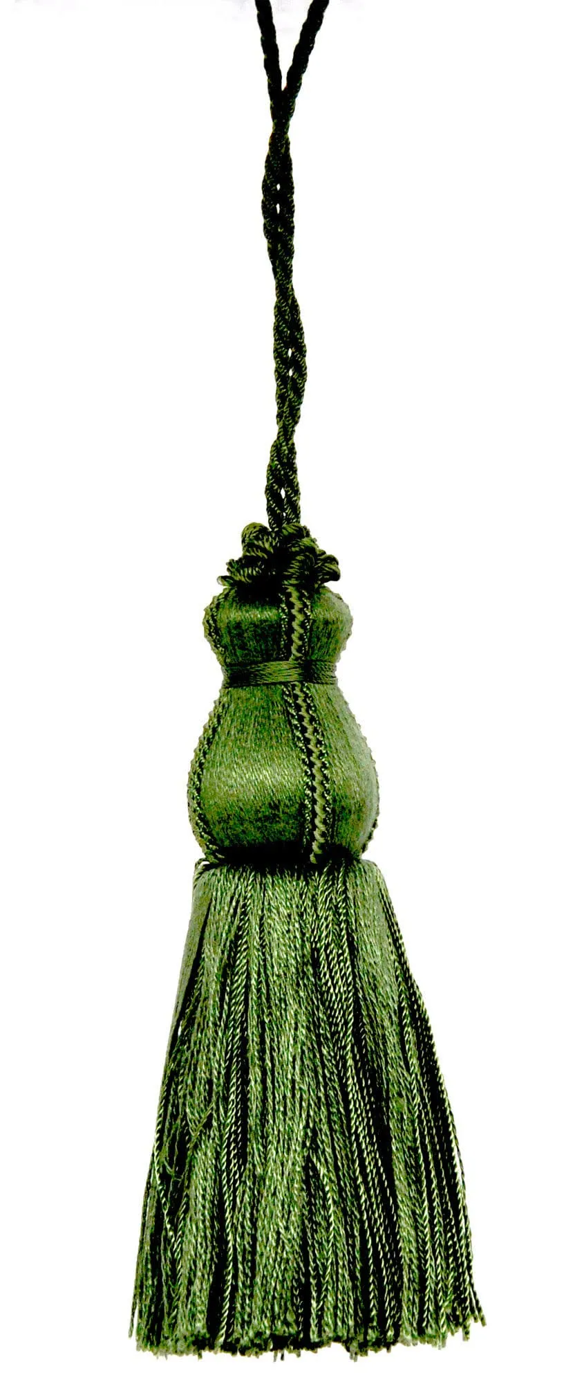 4 3/4-inch Long Key Tassel with a 4-inch Loop Cord | BT-5003-25 Hunter Green