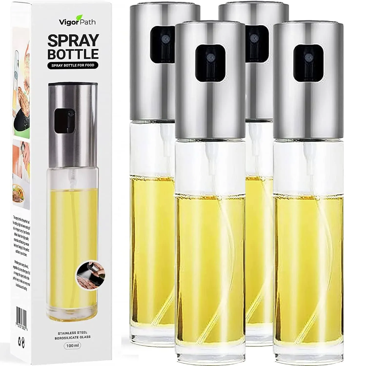  Sprayer for cooking - Olive Oil Sprayer Mister - 100ml Stainles Steel Olive 2