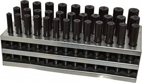 33 PC Transfer Punch Set 1/2" to 1" by 64th Y