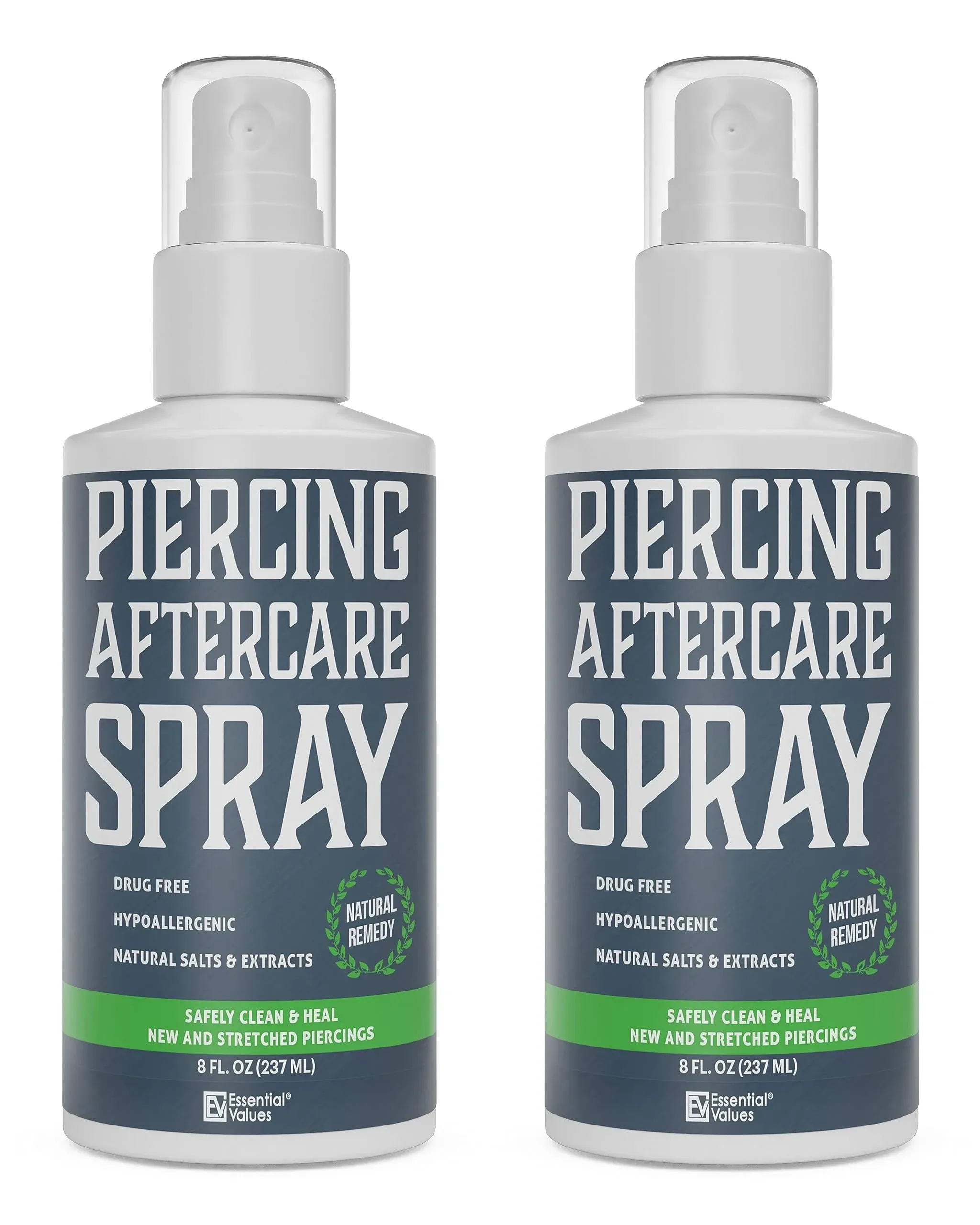 2 Pack Piercing Aftercare Spray (8 OZ Per Bottle) - Gentle on Contact - Made in USA