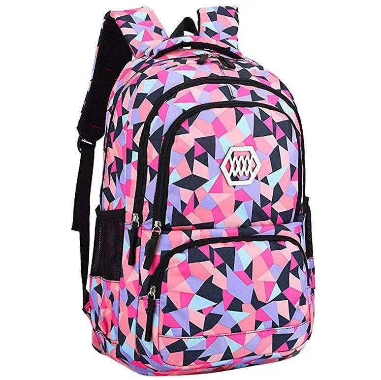 Han edition college, wind girls&#8217; double shoulder schoolbag schoolchildren 3-4-6 grade child nurse ridges 8-12 years old