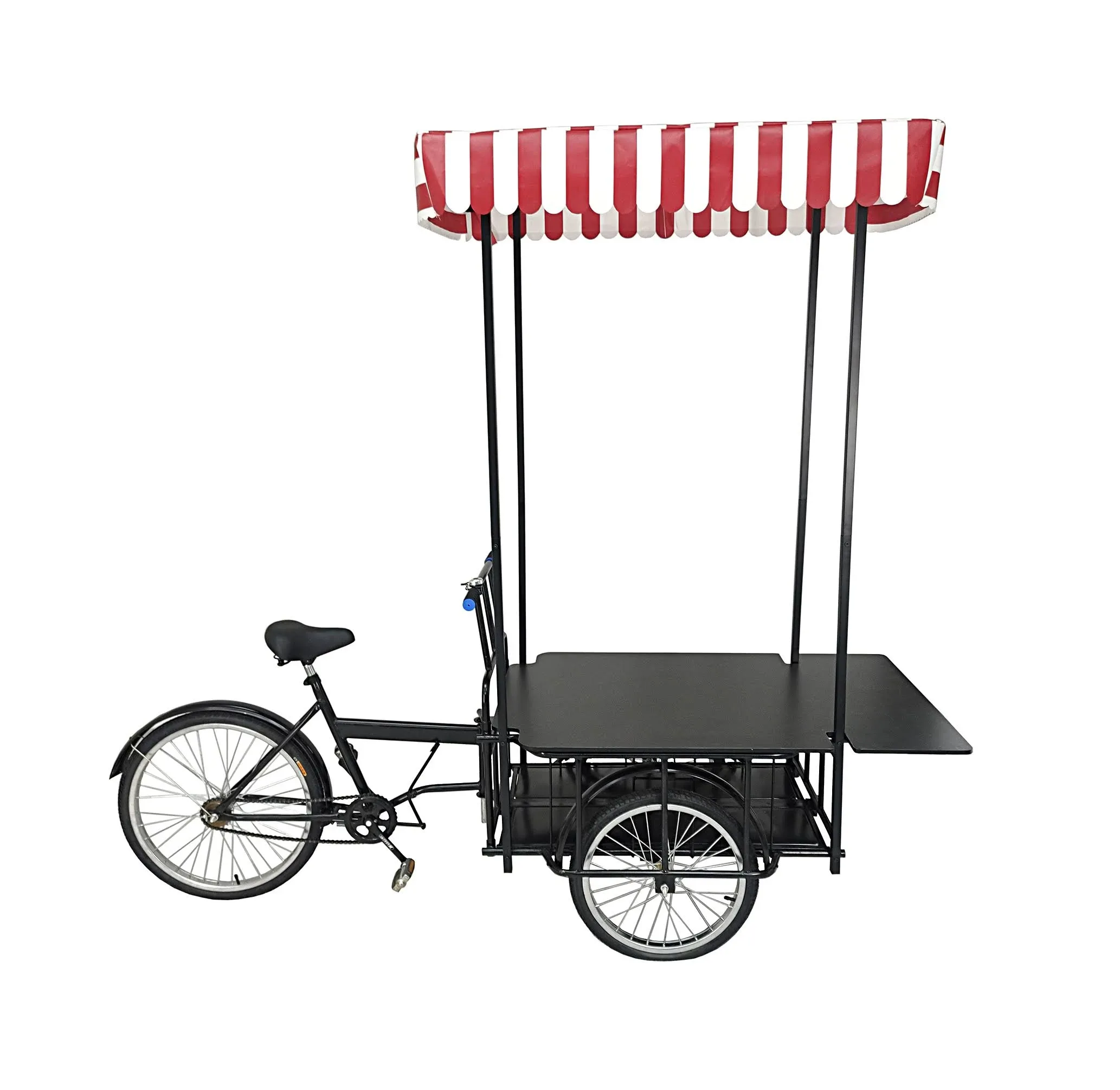 FixtureDisplays 24" Tire Black Tricyle Vending Cart