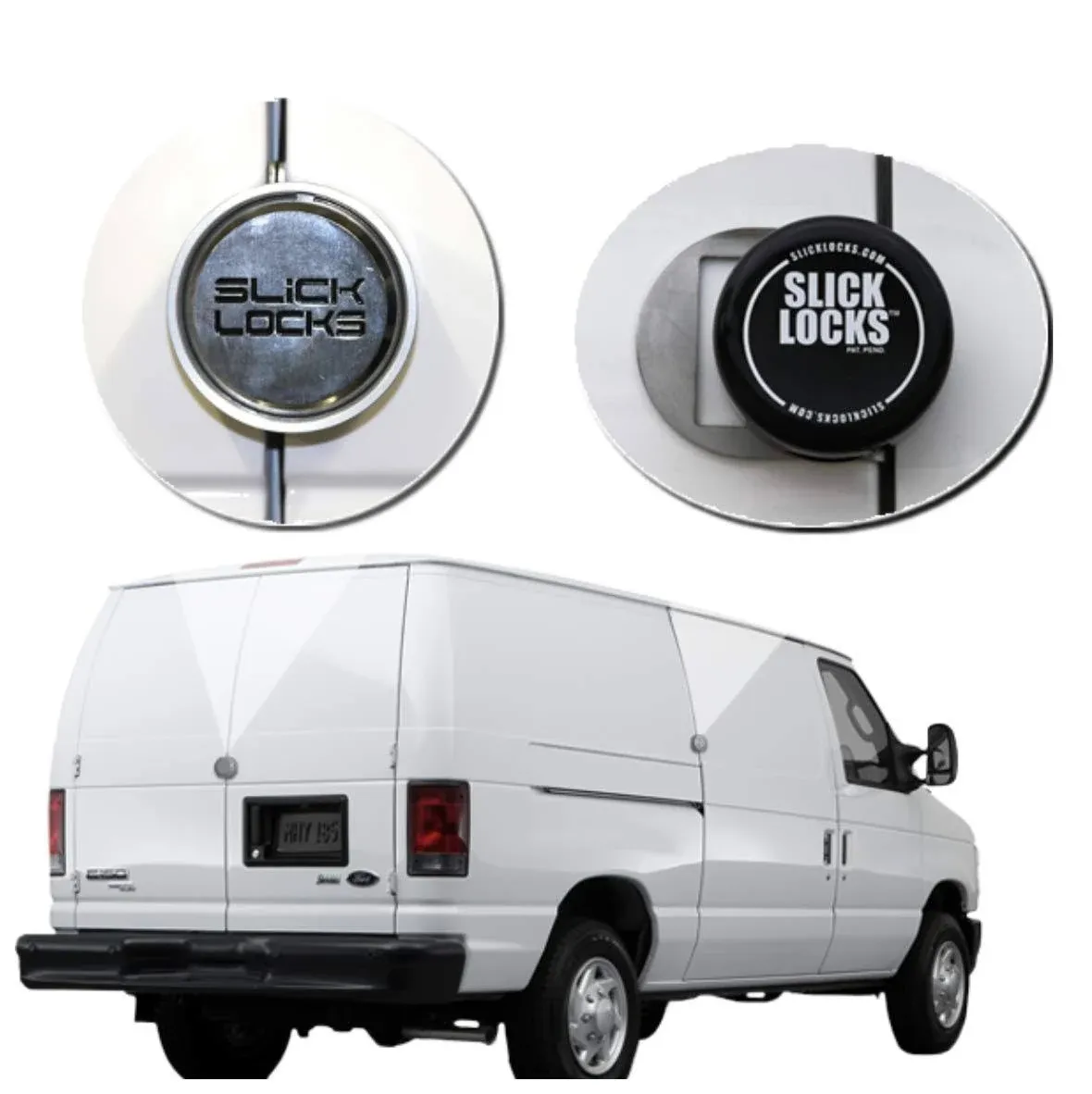 Slick Locks Ford Sliding Door Kit Complete with Spinners, Weather Covers &amp; Lo...