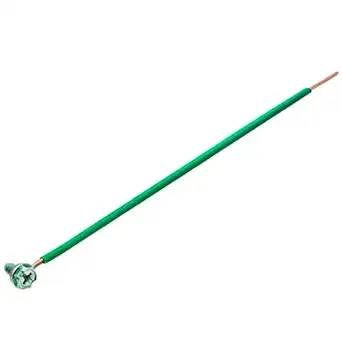 Maxxima 8 In.12 AWG 1-Wire Solid Stripped Grounded Pigtails with Screws, Green ...