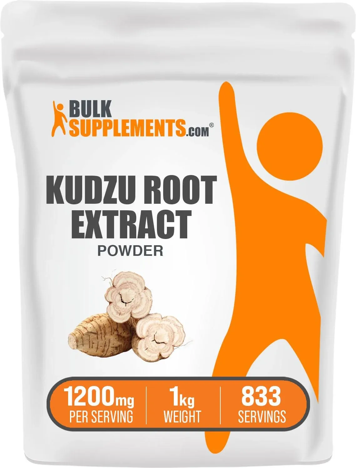 BulkSupplements.com Kudzu Root Extract Powder - Kudzu Root Supplement, Kudzu Root Powder - Herbal Supplement, Gluten Free, 1200mg per Serving, 1kg (2.2 lbs) (Pack of 1)