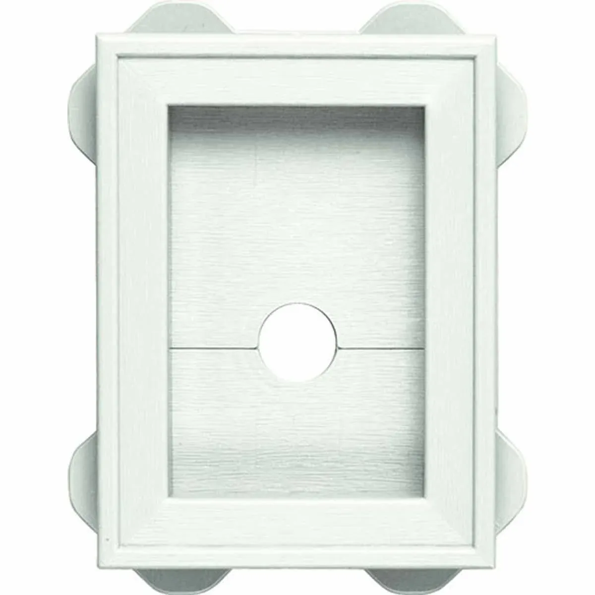 Builders Edge 5-in x 6.75-in White Vinyl Universal Mounting Block Lowes.com