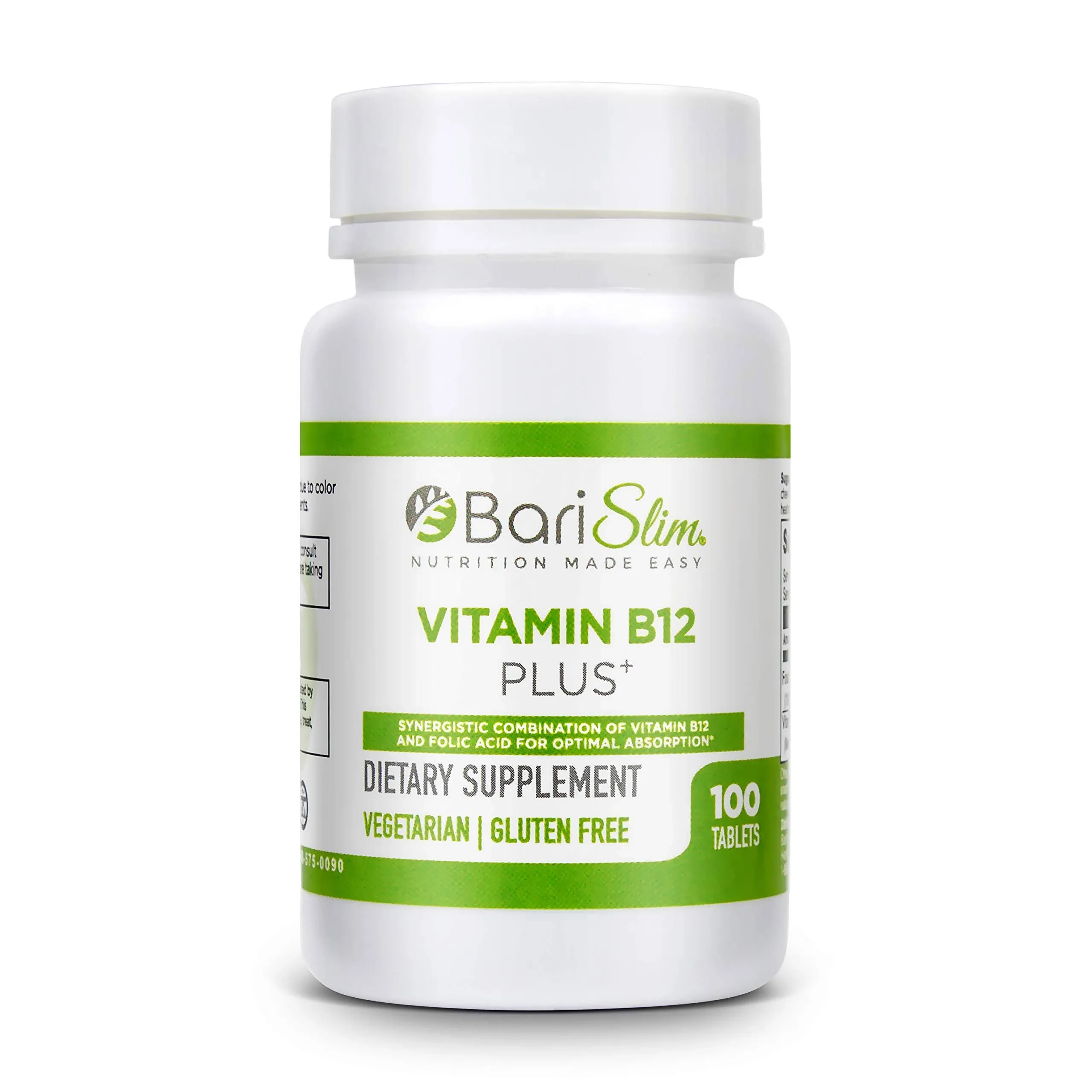 BariSlim Vitamin B12 Plus Tablets - Bariatric Formulated for Post Weight Loss Surgery, Including Gastric Bypass & Gastric Sleeve - Supports Energy Levels & Overall Health | Cherry Flavor