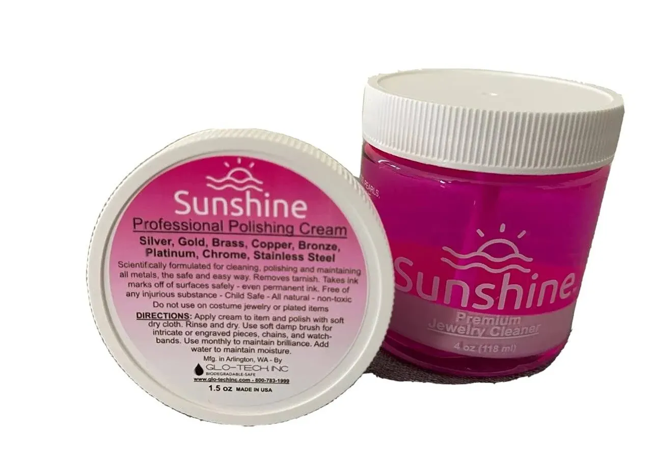 Pink Lady Sunshine Jewelry Cleaner 4 ounce Kit with Metal Polish New