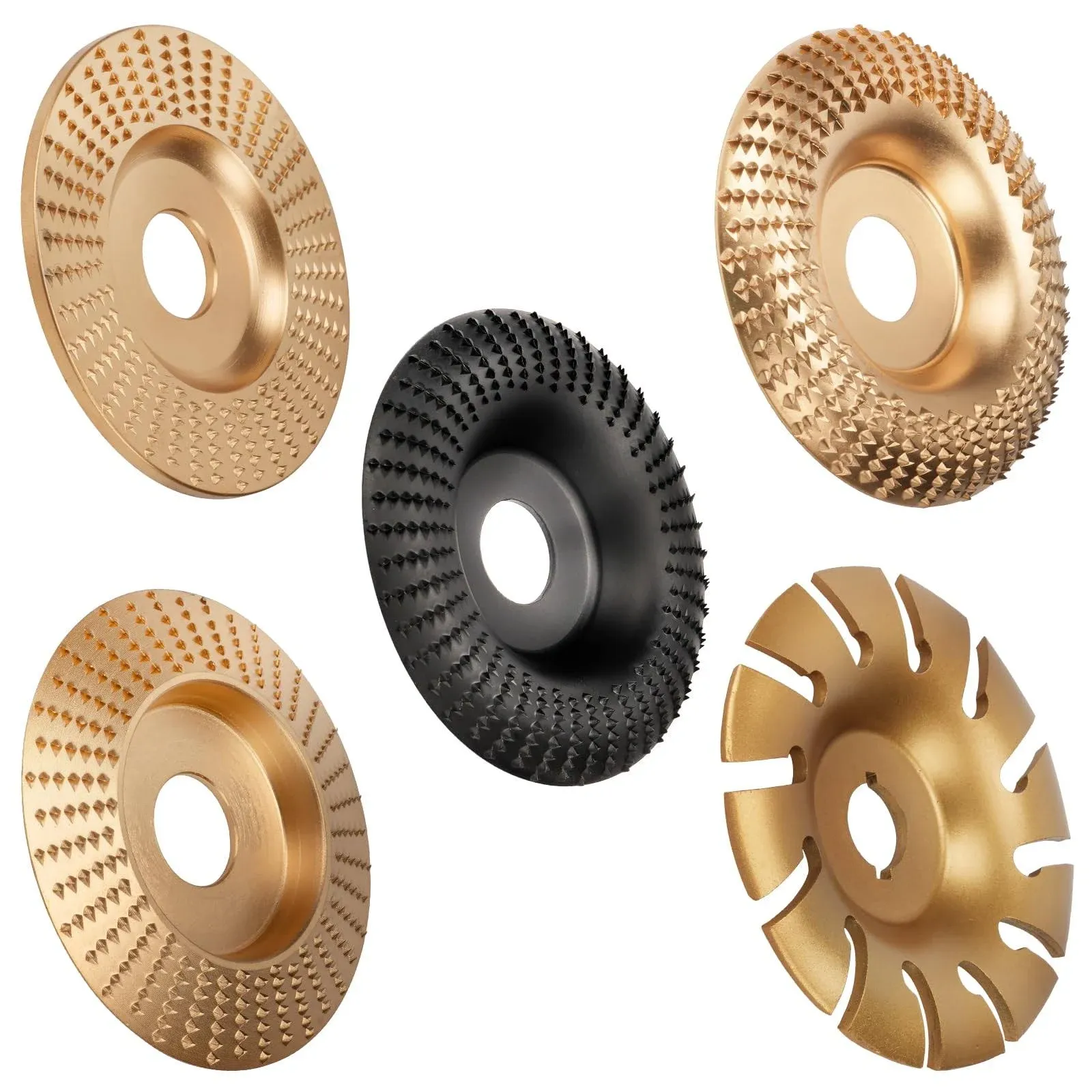 TOOVEM 5PCS Angle Grinder Wood Carving Disc Kit, Universal Grinder Wre