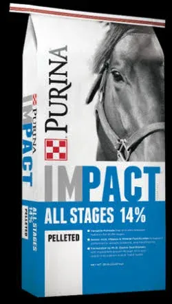 Purina | Impact All Stages 14 Pelleted Horse Feed | 50 Pound ( 50 LB) Bag