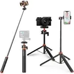 Uurig Camera Tripod, 52 inch Extendable Phone Selfie Stick Camera Tripod Stand ...