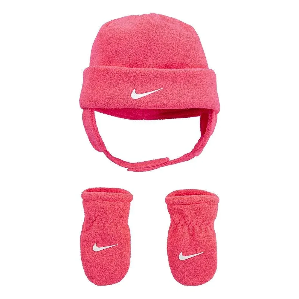 Baby Nike Arctic Fleece Chin Strap Hat & Mittens 2-Piece Set