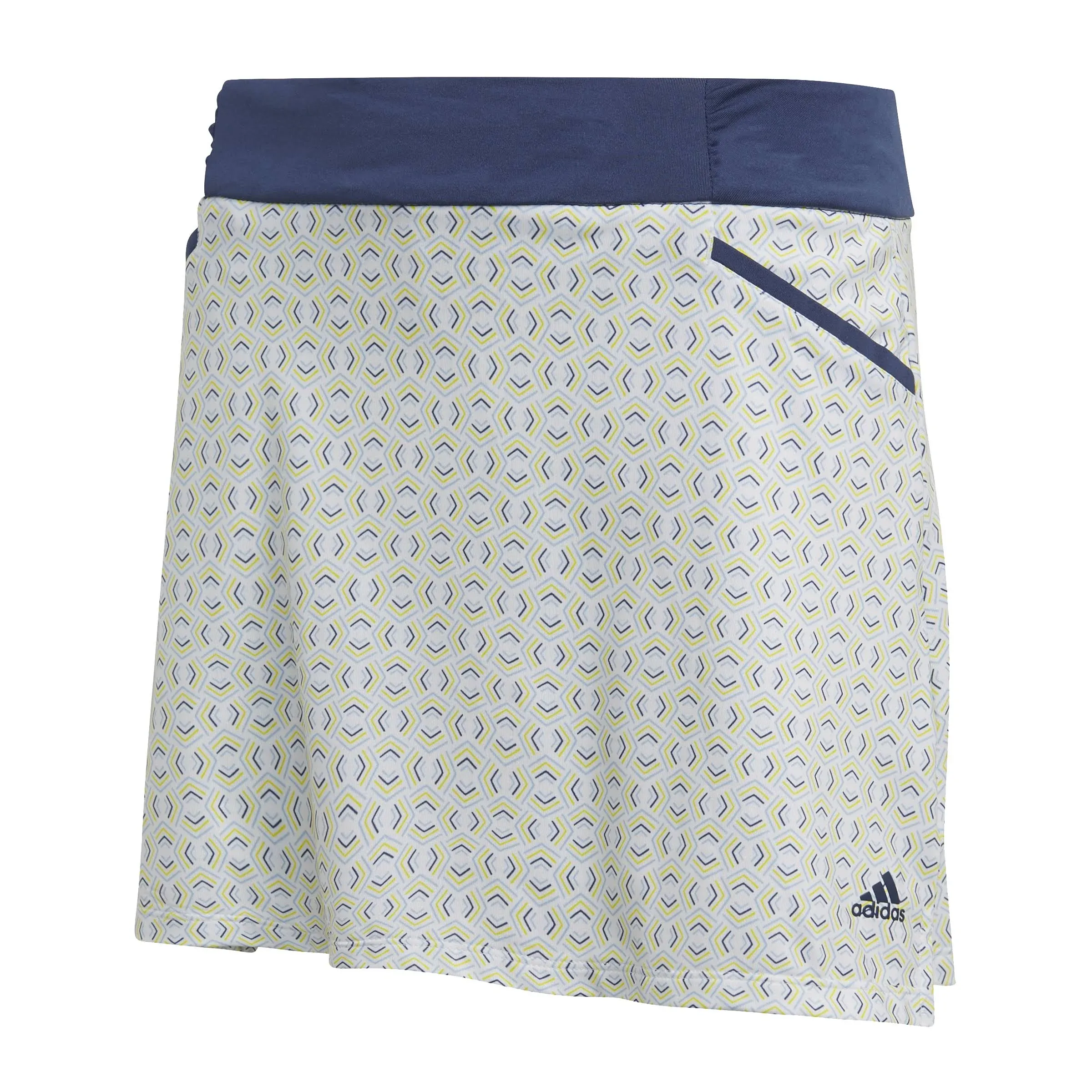 NWT Girls&#x27; Adidas Skort, X-Large, White/Tech Indigo (Y1)