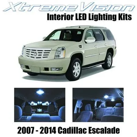 XtremeVision Interior LED for Cadillac Escalade 2007-2014 (16 Pieces) Cool White Interior LED Kit + Installation Tool