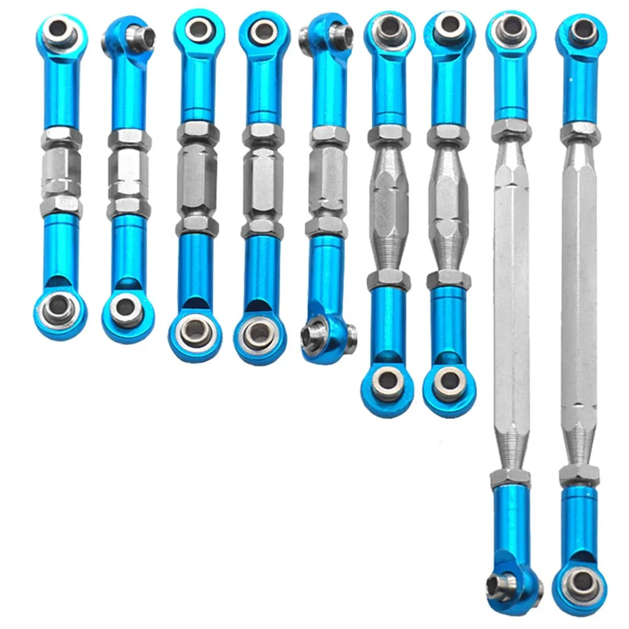 ShareGoo 9Pcs Metal Pull Rod Steering Servo Link Linkages Swing Arm Tie Rod U...