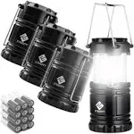 Camping Lanterns for Power Outages 4 Pack, Flashlight for Camping Essentials, Em