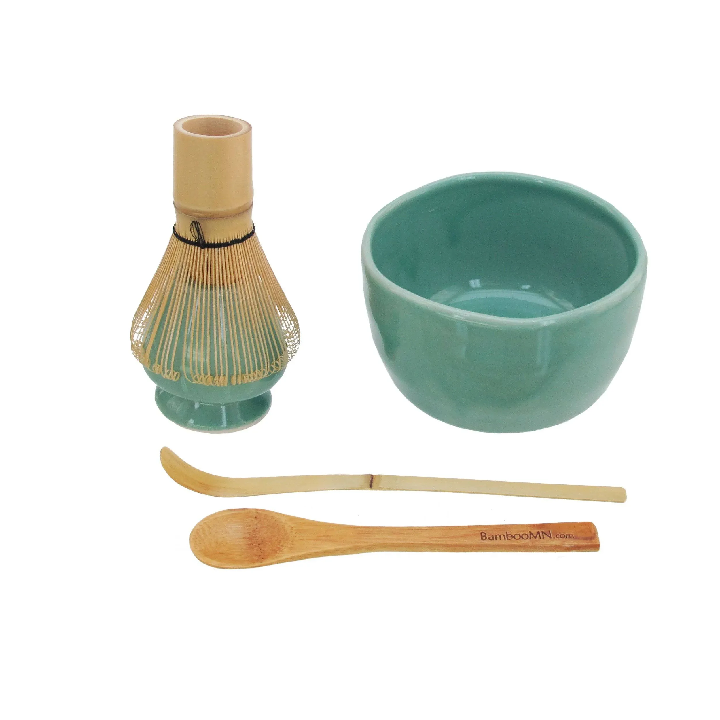 BambooMN Brand - Matcha Bowl Set (Includes Bowl, Rest,Tea Whisk, Chasaku, Tea ...