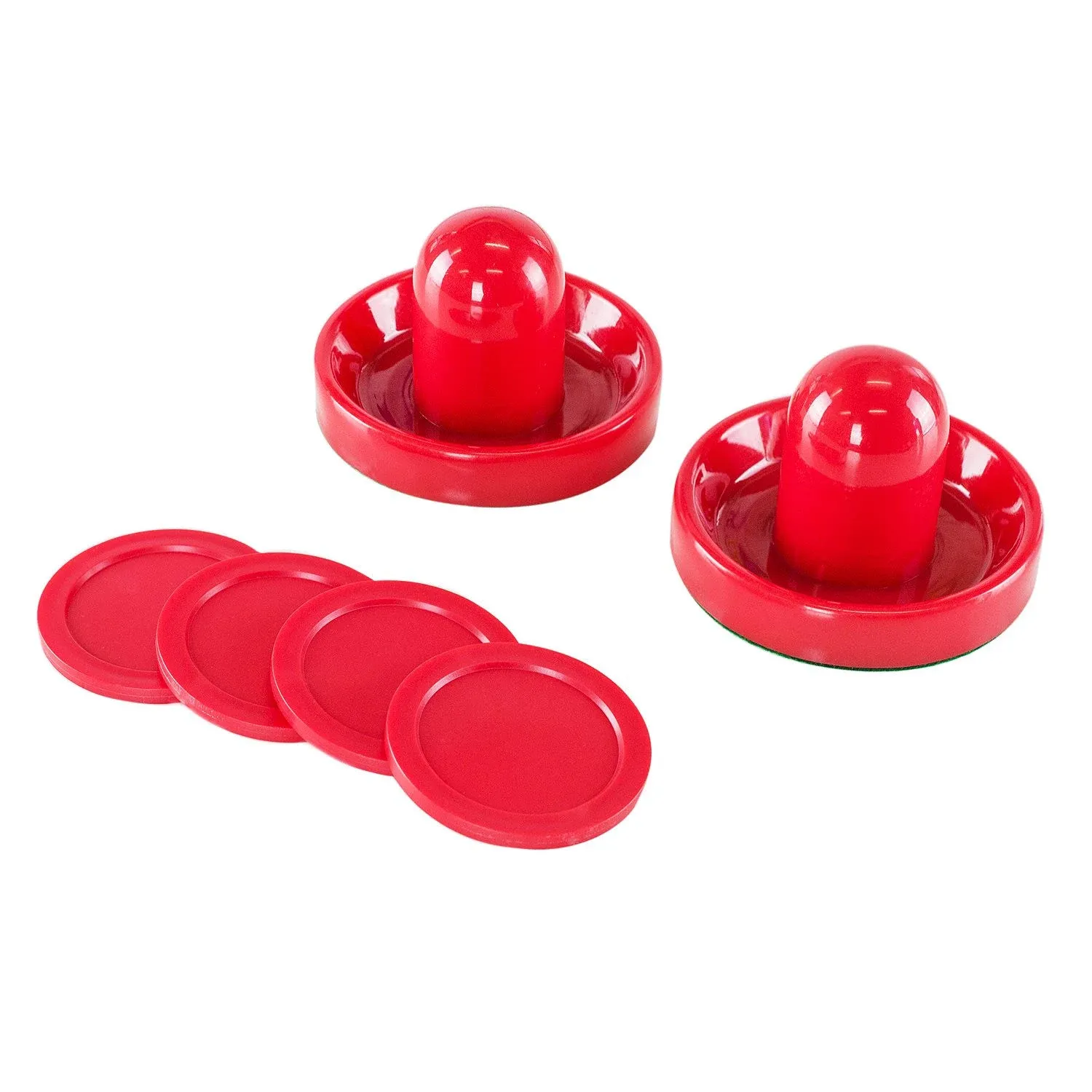 Super Z Outlet Light Weight Air Hockey Red Replacement Pucks & Slider Pusher ...