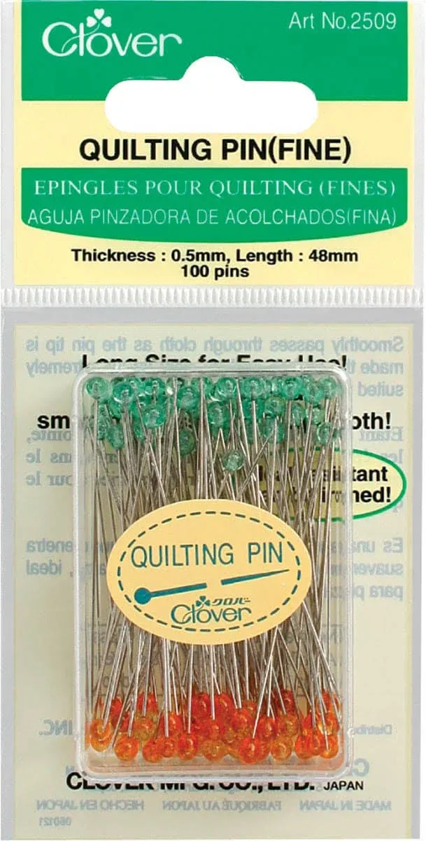 Glass Head Quilting Pins - 100pk