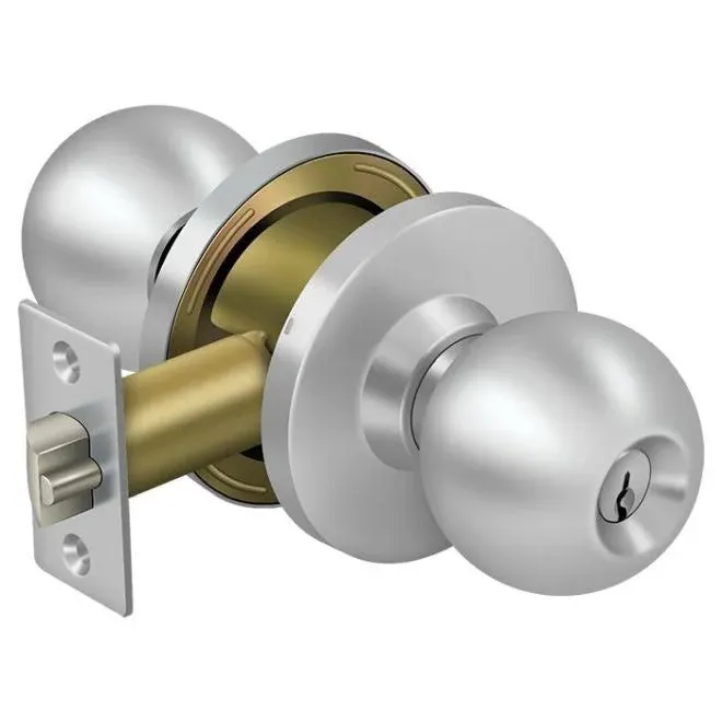 Deltana - Comm - Entry Standard Grade 2 - Round - 2-3/4&quot; Backset - 1-3/8&quot; - 1-3/4&quot; Door Thickness - Universal Handing - UL Listed w/ 1/2&quot; Throw