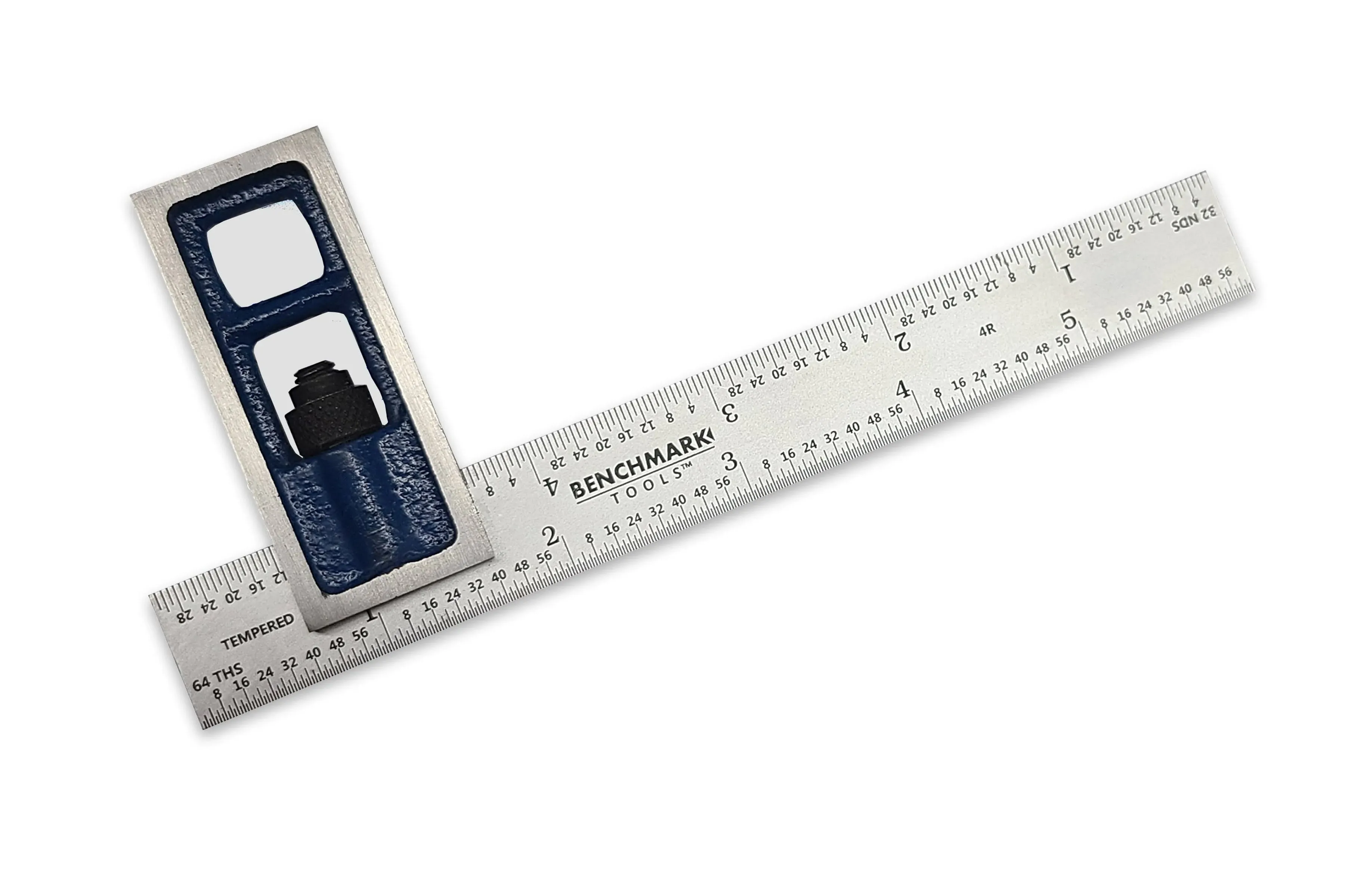 Benchmark Tools 388169 6 inch Precision Double Square 4R Graduations Accurate to +/- 0.002 inch Over Length of Blade Hardened Stainless Steel Blade