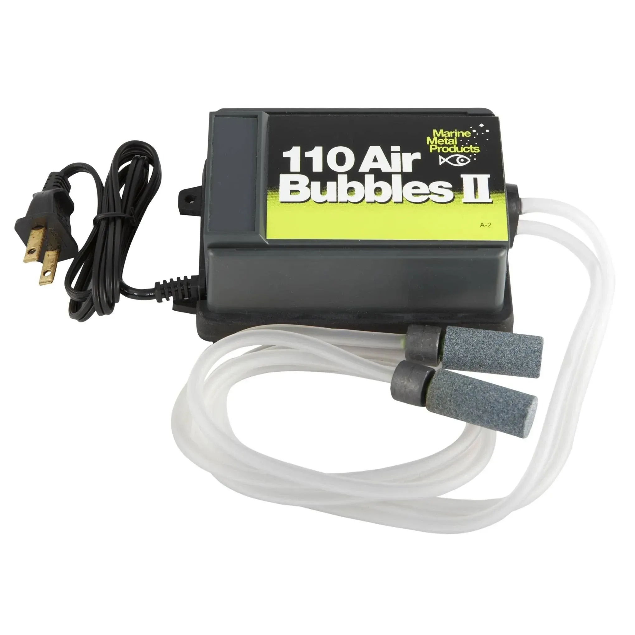 Marine Metal 110V Air Pump Dual Outlet (Tube & Stones)