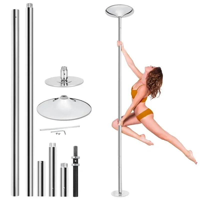 Home Gym Dance Pole Spinning Static Dancing Set Kit Height Adjustable Removable