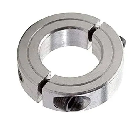 Summit Collars CA2-125-1 Aluminum Two-Piece Clamping Collar, 1-1/4" Bore Size, 2-1/16" OD, with 1/4-28 x 3/4 Set Screw