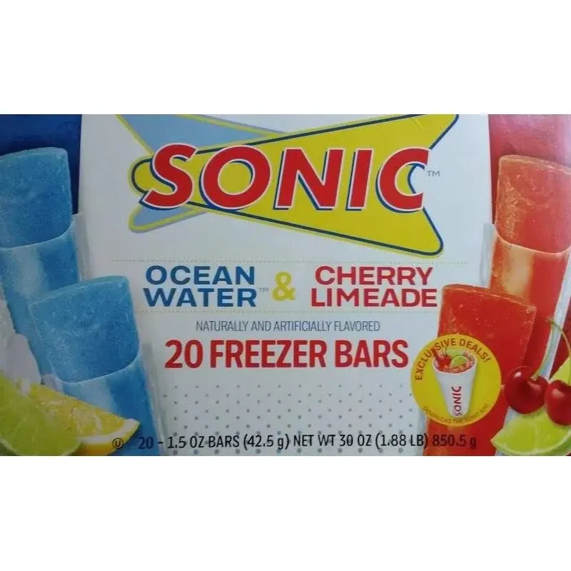 SONIC 20 Count Freezer Pops ( 2 PACK )