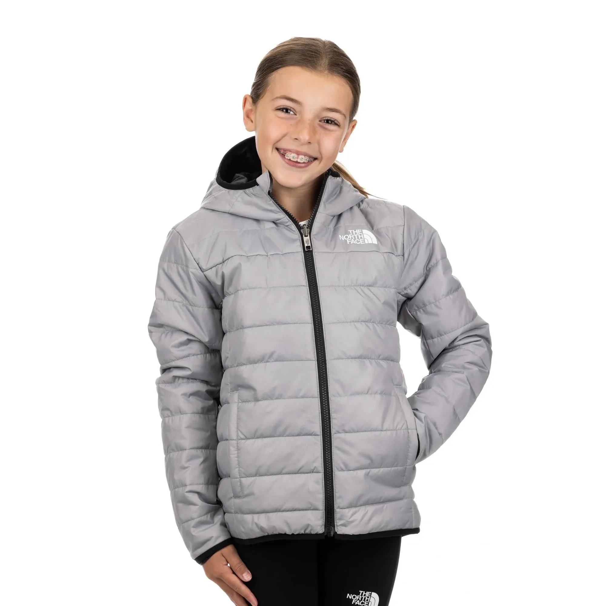 The North Face NF0A7V75A91 Women&#039;s Meld Gray Reversible Insulated Jacket NCL113