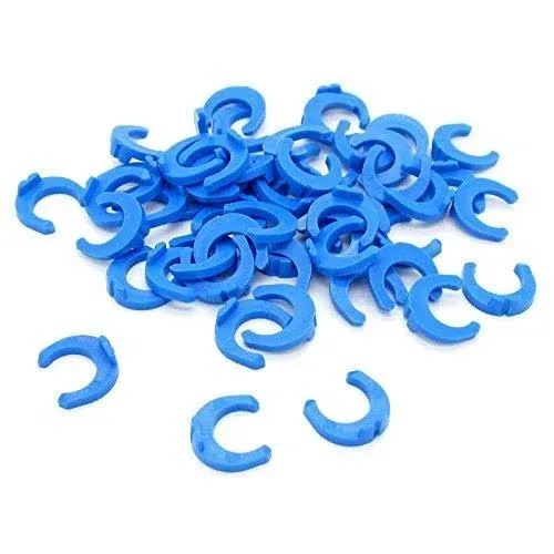 JIUWU 1/4 inch Locking Clips 50 PCS Reverse Osmosis Clip ro Water line Clips Blue Clip for Locking Quick Connect Fittings for RO Reverse Osmosis Water Filter Fittings