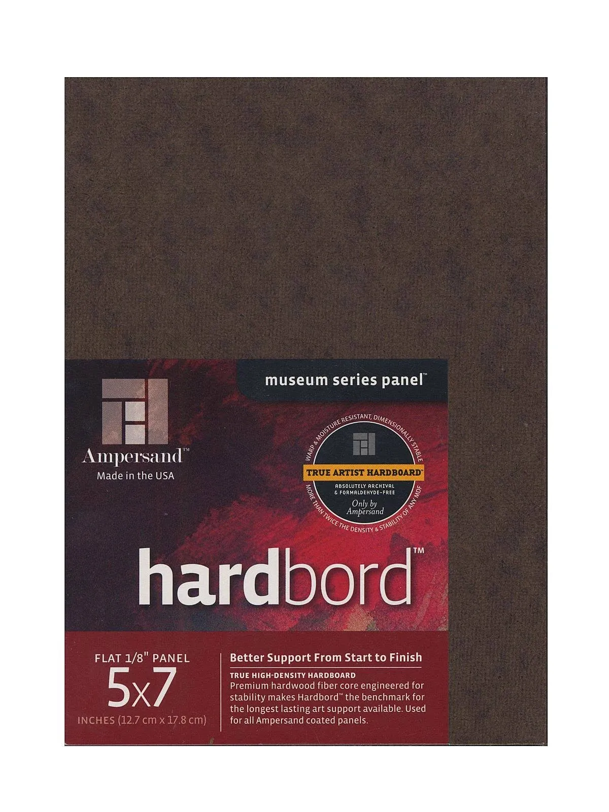 Hardboard Wood Painting Panel Museum Series Hardbord 1/8 Inch Depth 5x7 3 Pack